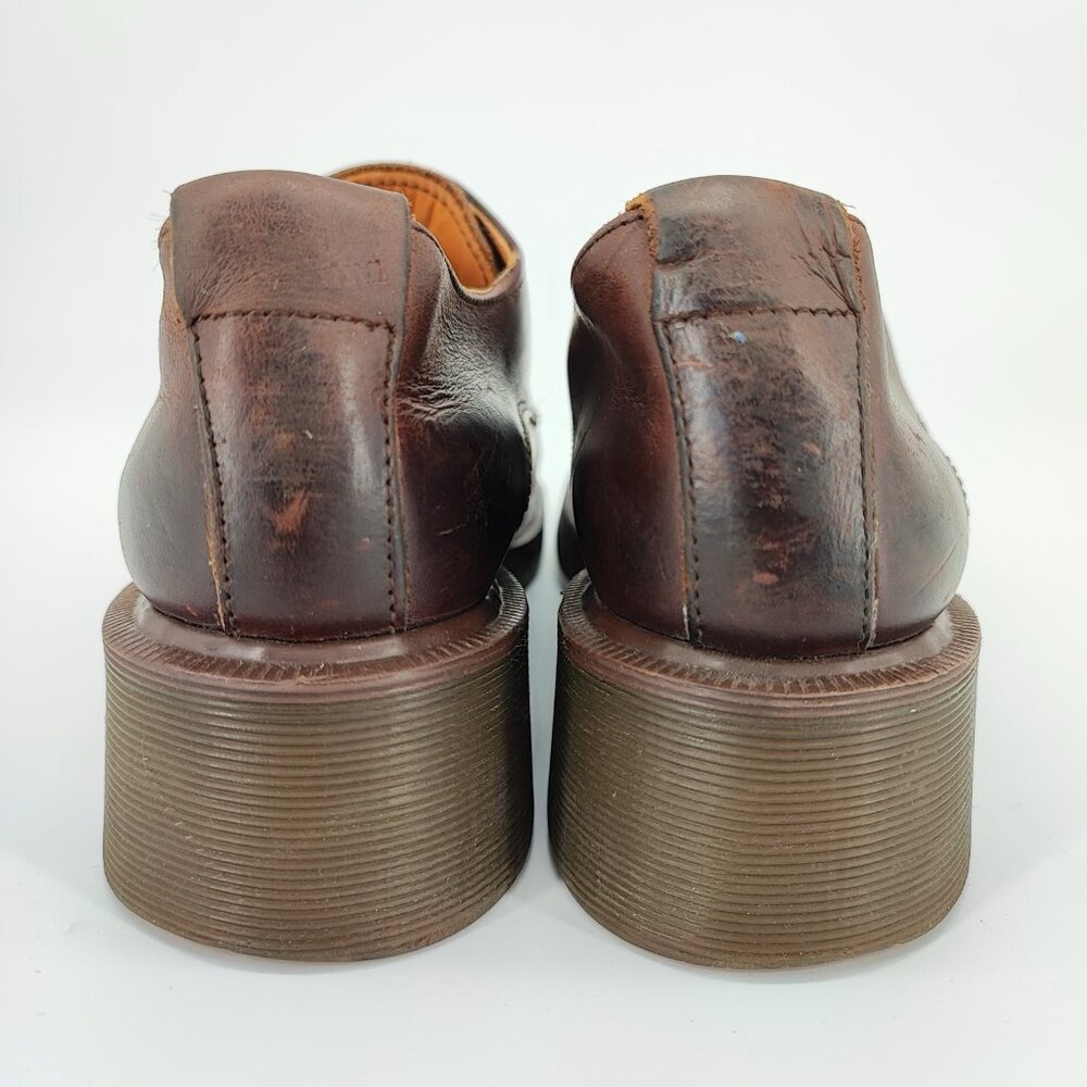 Dr. Martens Women's Size 8B US Leather Brown Block Heel Shoes Casual SM8461 - Picture 4 of 10